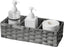 Cesta de mimbre dividida para tanque de inodoro