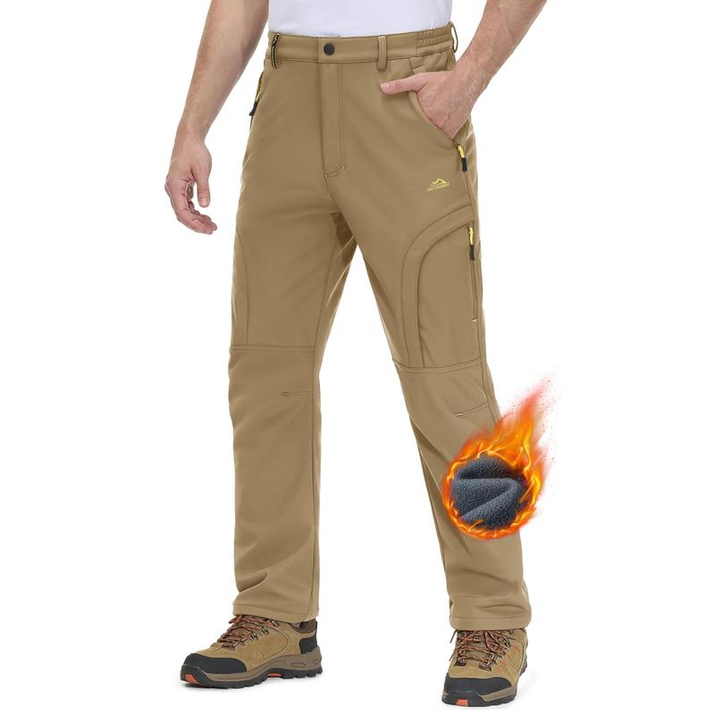 Pantalones de Invierno para Hombre 5 Bolsillos con Cremallera Pantalones de Esquí para Nieve Forro Polar Resistentes al Agua Pantalones de Senderismo FallFreshness Outdoorfun