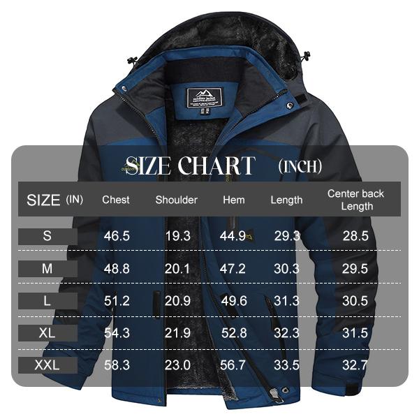 Abrigos de invierno para hombre, chaquetas de esquí y nieve resistentes al agua, chaquetas de forro polar cálidas, parkas, chubasqueros con múltiples bolsillos, ropa deportiva atlética, ropa deportiva al aire libre, diversión al aire libre