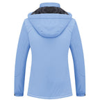 Chaqueta de esquí impermeable para mujer, con capucha, forro polar, cálida, de invierno, para la nieve, cortavientos de montaña, cortavientos de lluvia, cortavientos para otoño, diversión al aire libre