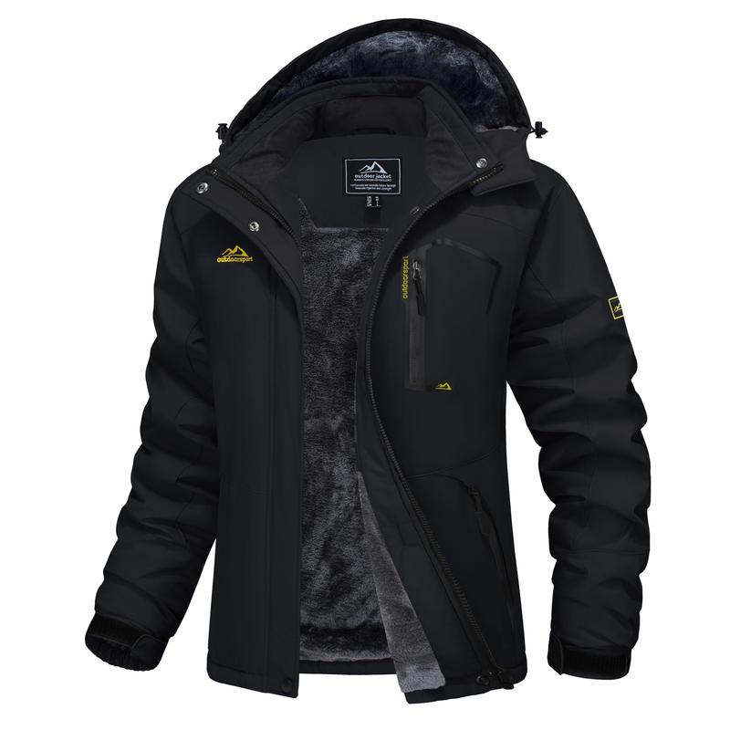 Chaqueta de esquí impermeable para mujer, con capucha, forro polar, cálida, de invierno, para la nieve, cortavientos de montaña, cortavientos de lluvia, cortavientos para otoño, diversión al aire libre