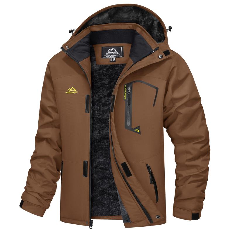 Abrigos de invierno para hombre, chaquetas de esquí y nieve resistentes al agua, chaquetas de forro polar cálidas, parkas, chubasqueros con múltiples bolsillos, ropa deportiva atlética, ropa deportiva al aire libre, diversión al aire libre