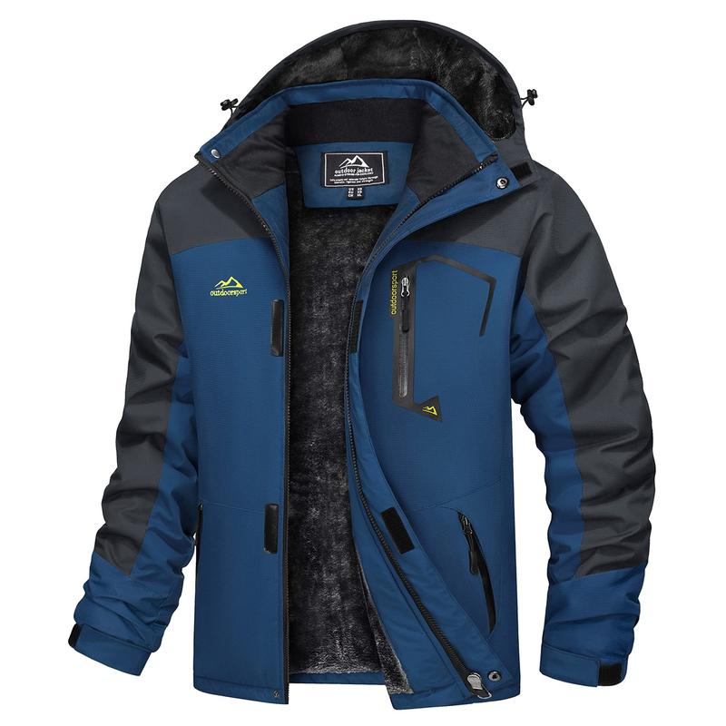 Abrigos de invierno para hombre, chaquetas de esquí y nieve resistentes al agua, chaquetas de forro polar cálidas, parkas, chubasqueros con múltiples bolsillos, ropa deportiva atlética, ropa deportiva al aire libre, diversión al aire libre
