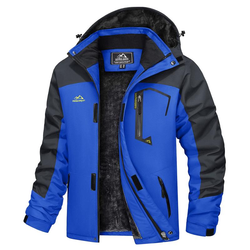Abrigos de invierno para hombre, chaquetas de esquí y nieve resistentes al agua, chaquetas de forro polar cálidas, parkas, chubasqueros con múltiples bolsillos, ropa deportiva atlética, ropa deportiva al aire libre, diversión al aire libre