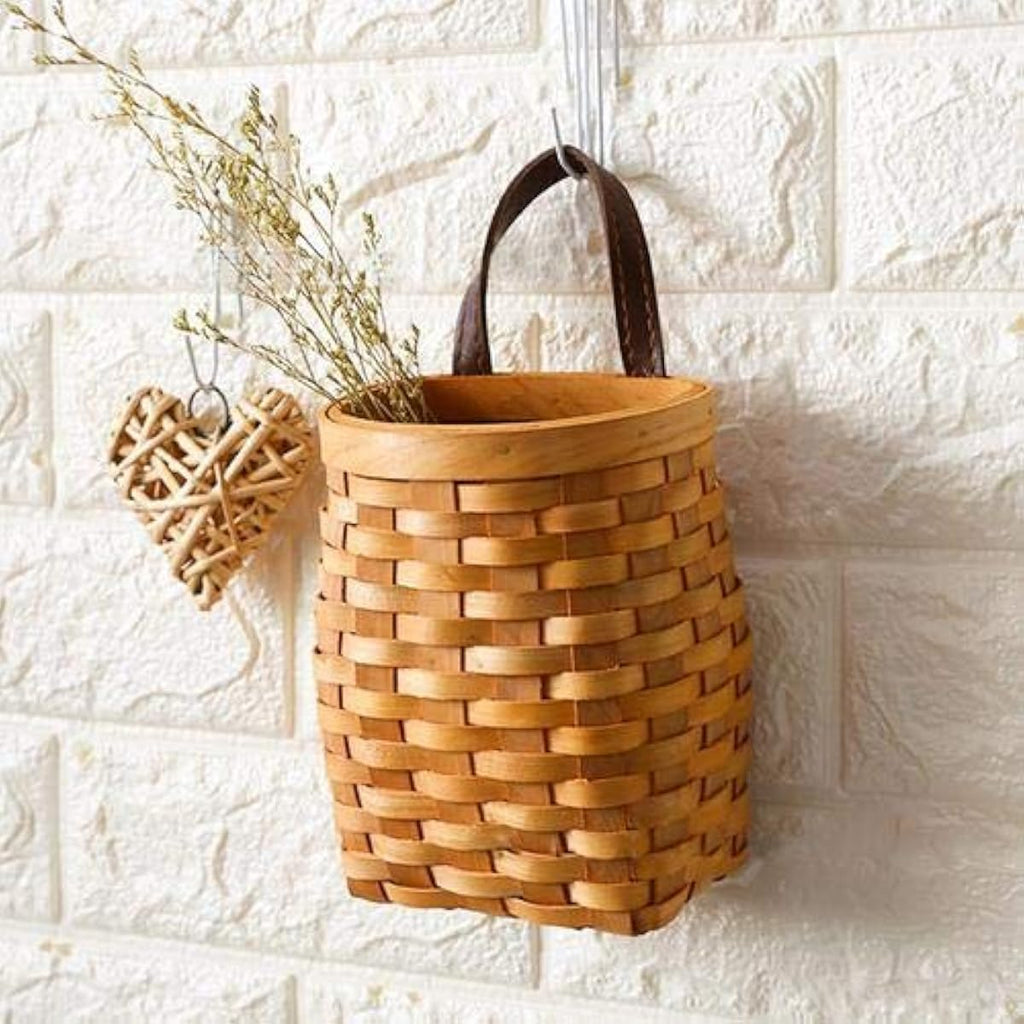Handwoven Hanging Wicker Basket