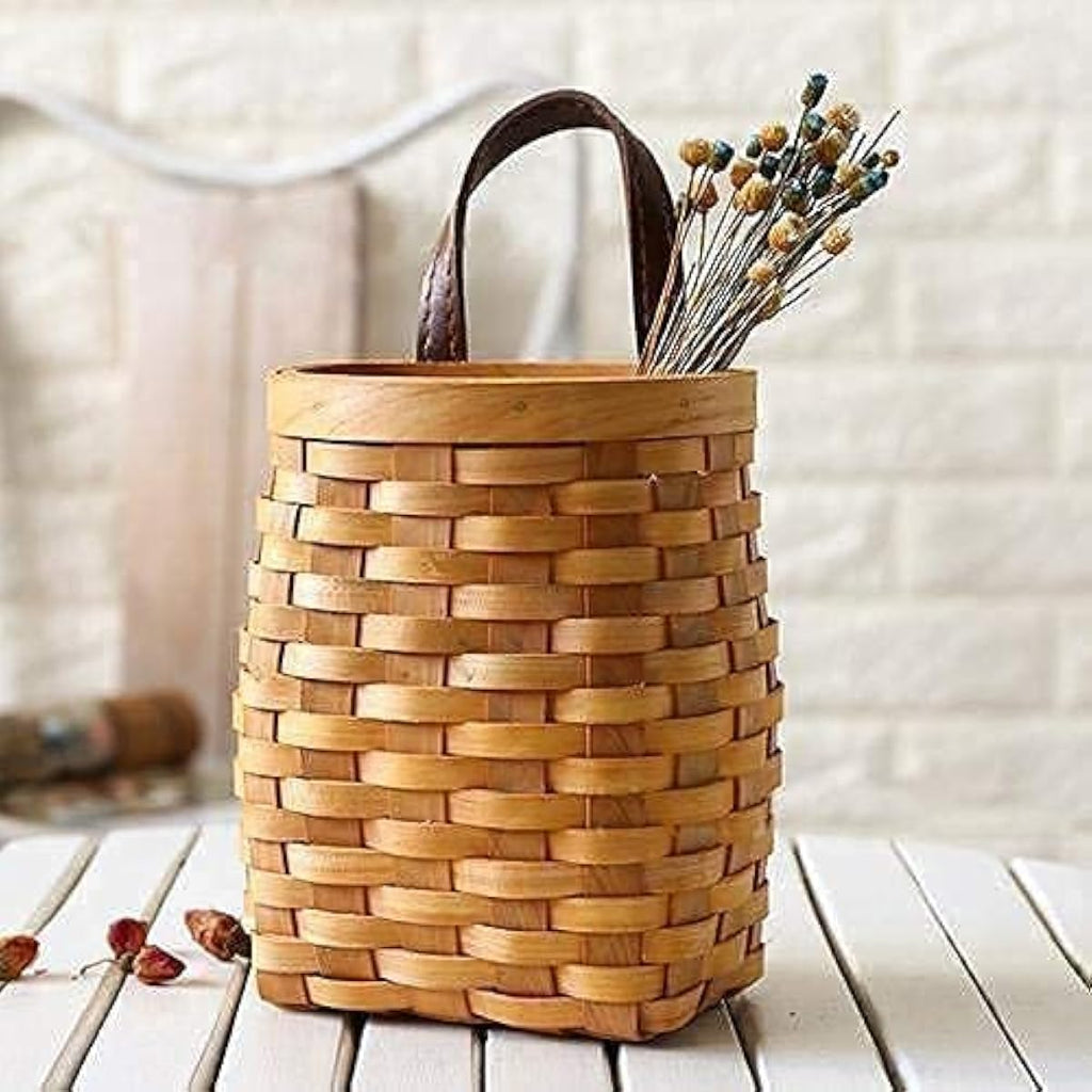 Handwoven Hanging Wicker Basket