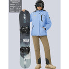 Chaqueta de esquí impermeable para mujer, con capucha, forro polar, cálida, de invierno, para la nieve, cortavientos de montaña, cortavientos de lluvia, cortavientos para otoño, diversión al aire libre