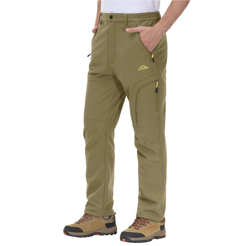 Pantalones de Invierno para Hombre 5 Bolsillos con Cremallera Pantalones de Esquí para Nieve Forro Polar Resistentes al Agua Pantalones de Senderismo FallFreshness Outdoorfun