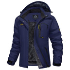 Chaqueta de esquí impermeable para mujer, con capucha, forro polar, cálida, de invierno, para la nieve, cortavientos de montaña, cortavientos de lluvia, cortavientos para otoño, diversión al aire libre