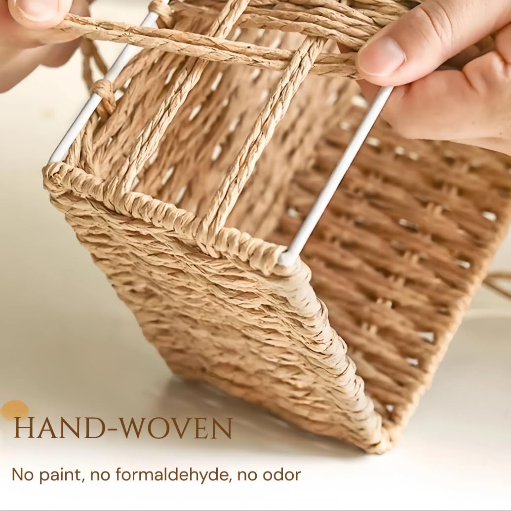 Lined Paper Rope Counter Baskets - Set of 3