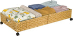Rolling Rattan Under-Bed Storage Bin
