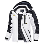 Chaqueta de esquí impermeable para mujer, con capucha, forro polar, cálida, de invierno, para la nieve, cortavientos de montaña, cortavientos de lluvia, cortavientos para otoño, diversión al aire libre
