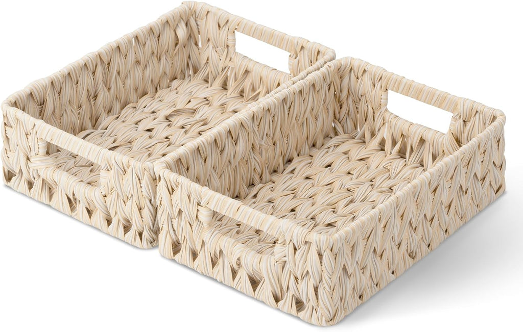 Wicker Storage Baskets for Shelves