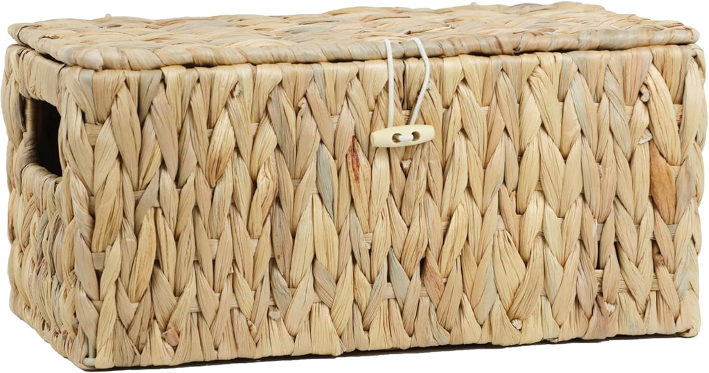Cesta peque�a de jacinto de agua con tapa