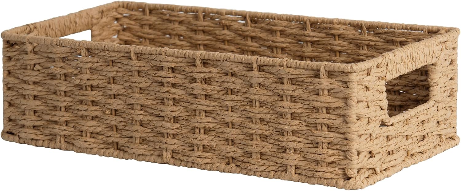 Cesta de papel higi�nico de jacinto de agua con asas