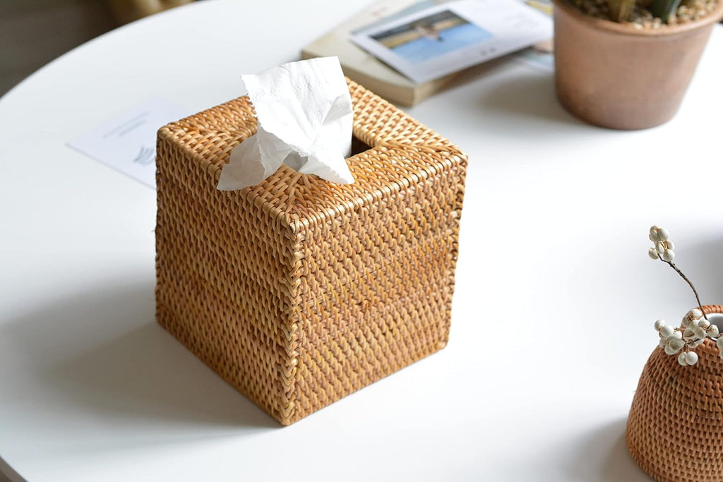 Cubierta de caja de pa�uelos de rat�n natural