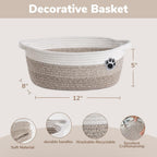 Cesta tejida para mascotas y guarder�a en color marr�n mixto