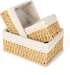 Lined Paper Rope Counter Baskets - Set of 3