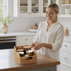 Water Hyacinth Pantry Baskets - Set of 2