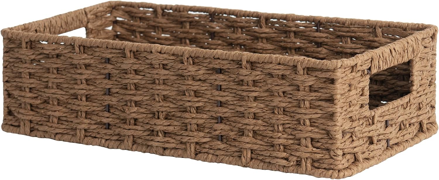 Cesta de papel higi�nico de jacinto de agua con asas