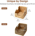Water Hyacinth Pantry Baskets - Set of 2