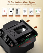 Máquina Barajadora y Repartidora Automática 2 en 1 con 4 Controles Remotos para 1-2 Barajas, Recargable por USB-C, Soporta de 1 a 12 Jugadores, Programable, para Póker, UNO, Blackjack, Texas Hold'em