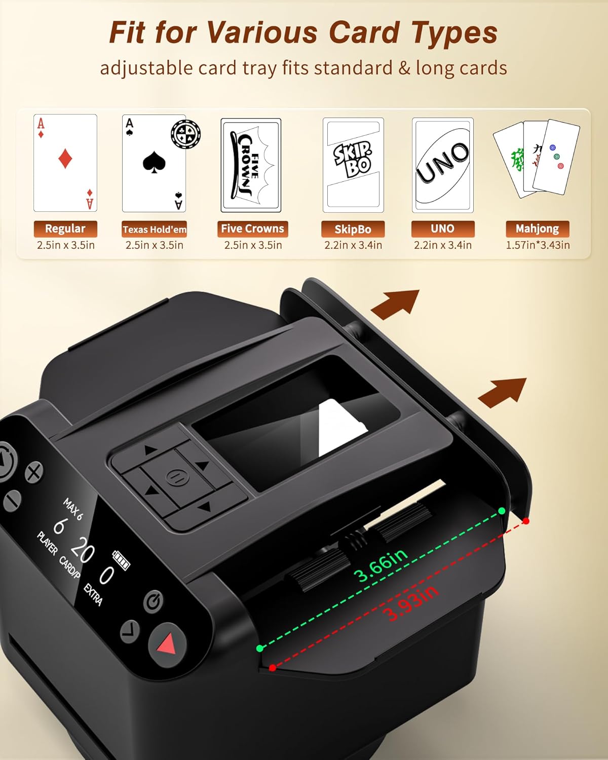 Máquina Barajadora y Repartidora Automática 2 en 1 con 4 Controles Remotos para 1-2 Barajas, Recargable por USB-C, Soporta de 1 a 12 Jugadores, Programable, para Póker, UNO, Blackjack, Texas Hold'em