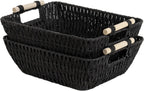 Large Water Hyacinth Storage Baskets - Set of 2