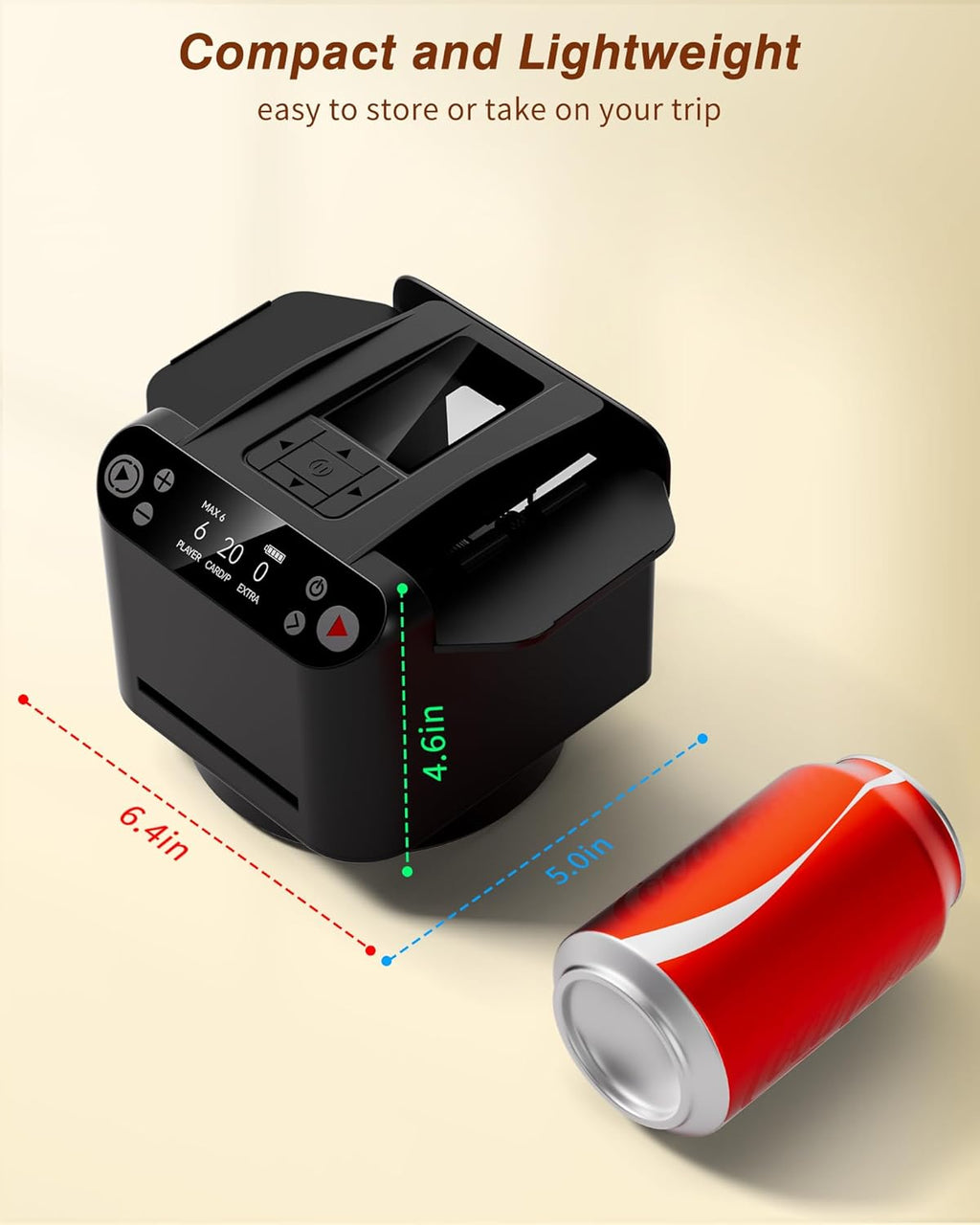 Máquina Barajadora y Repartidora Automática 2 en 1 con 4 Controles Remotos para 1-2 Barajas, Recargable por USB-C, Soporta de 1 a 12 Jugadores, Programable, para Póker, UNO, Blackjack, Texas Hold'em