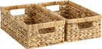 Cestas de estantes de jacinto de agua natural - Juego de 2