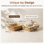 Large Water Hyacinth Storage Baskets - Set of 2