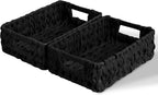 Wicker Storage Baskets for Shelves