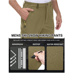 Pantalones de Invierno para Hombre 5 Bolsillos con Cremallera Pantalones de Esquí para Nieve Forro Polar Resistentes al Agua Pantalones de Senderismo FallFreshness Outdoorfun