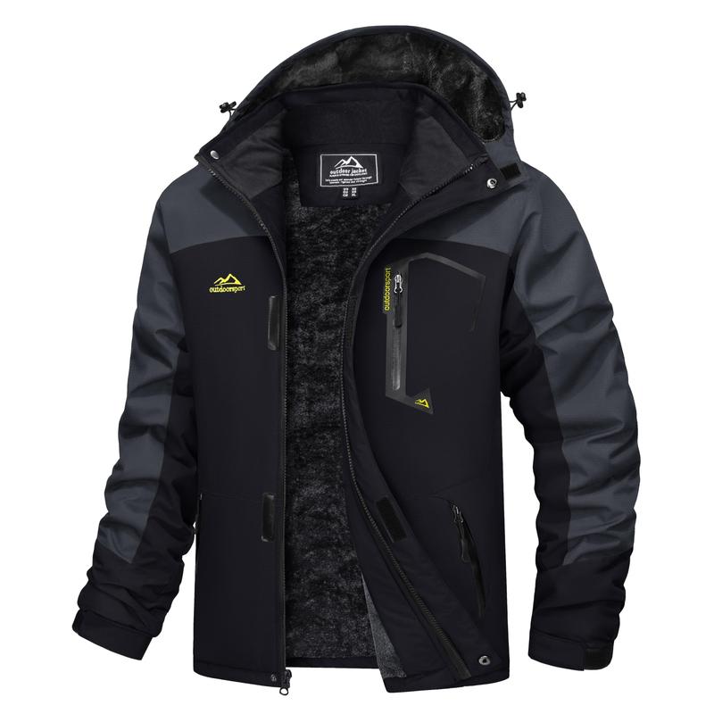 Abrigos de invierno para hombre, chaquetas de esquí y nieve resistentes al agua, chaquetas de forro polar cálidas, parkas, chubasqueros con múltiples bolsillos, ropa deportiva atlética, ropa deportiva al aire libre, diversión al aire libre