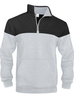 Sudadera con capucha para hombre, diseño de retazos, casual, con cremallera, cuello alto, elegante, estilo urbano, nueva llegada, cálida, para hombre, regalos de Navidad para él
