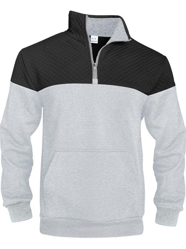 Sudadera con capucha para hombre, diseño de retazos, casual, con cremallera, cuello alto, elegante, estilo urbano, nueva llegada, cálida, para hombre, regalos de Navidad para él