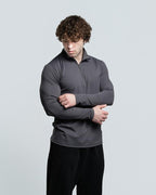 Brushed Nylon Quarter Zip-up