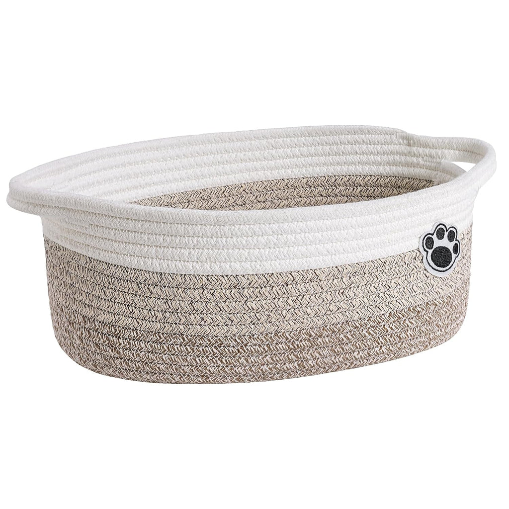 Cesta tejida para mascotas y guarder�a en color marr�n mixto