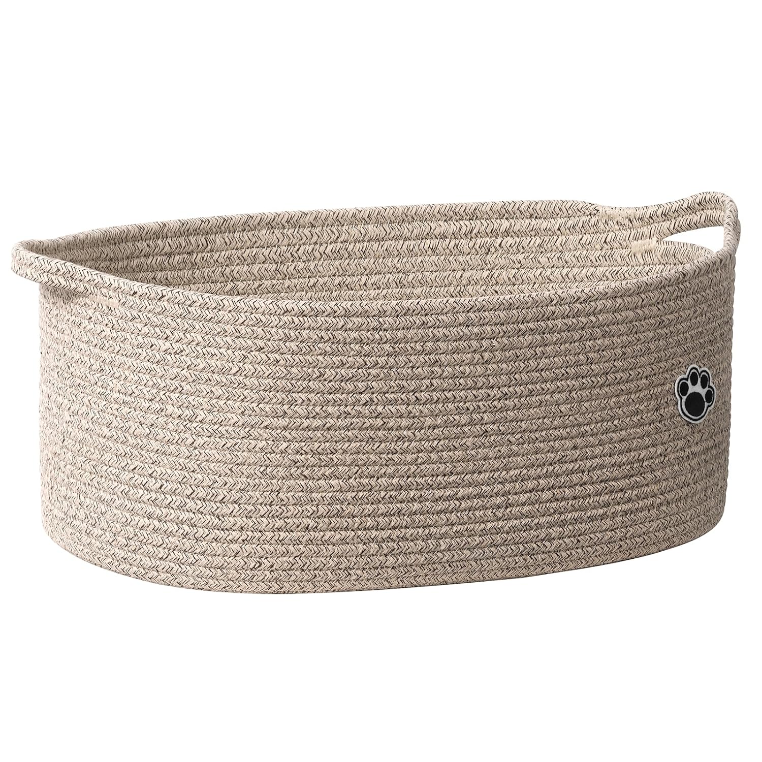 Cesta tejida para mascotas y guarder�a en color marr�n mixto
