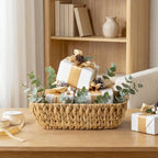 Large Water Hyacinth Storage Baskets - Set of 2
