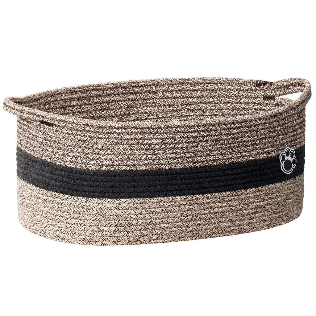 Cesta tejida para mascotas y guarder�a en color marr�n mixto