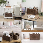 Wicker Storage Baskets for Shelves