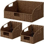Water Hyacinth Pantry Baskets - Set of 2