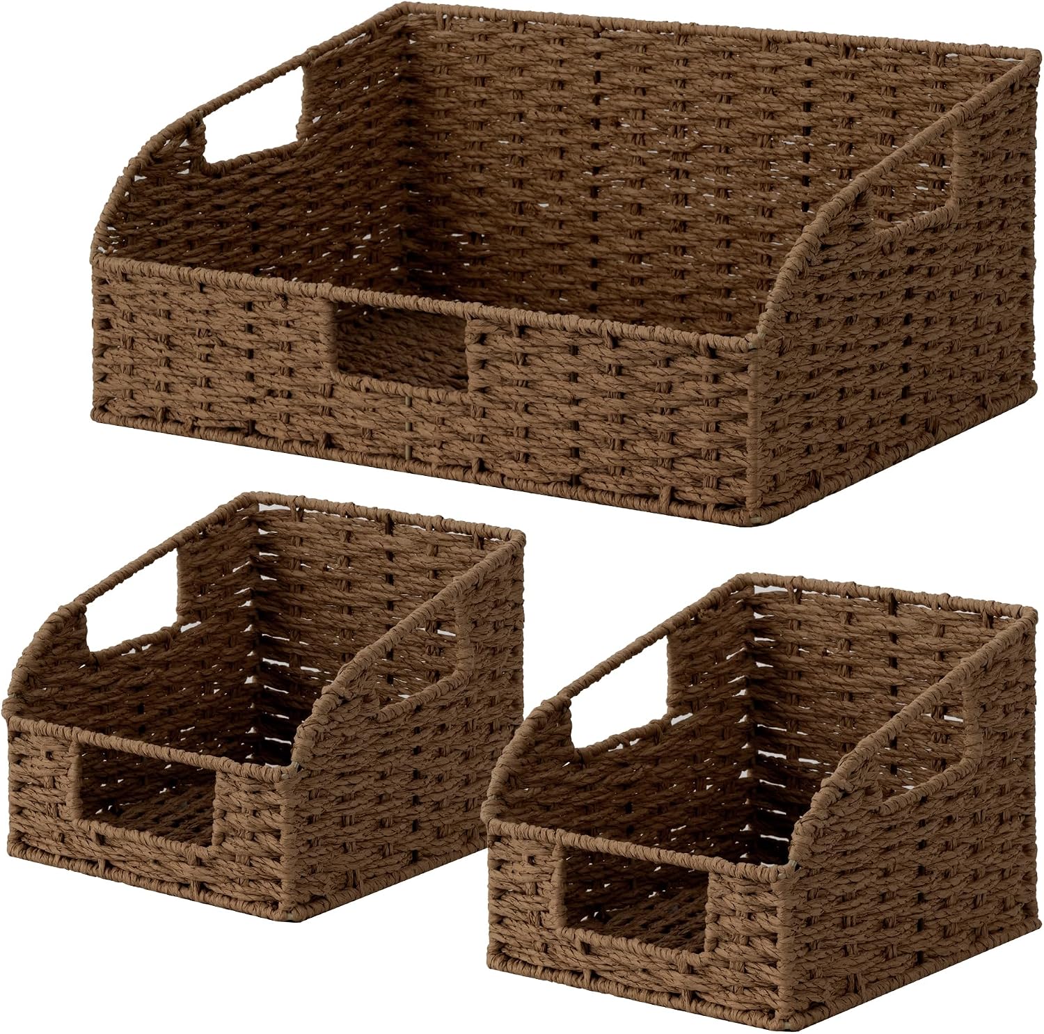Water Hyacinth Pantry Baskets - Set of 2