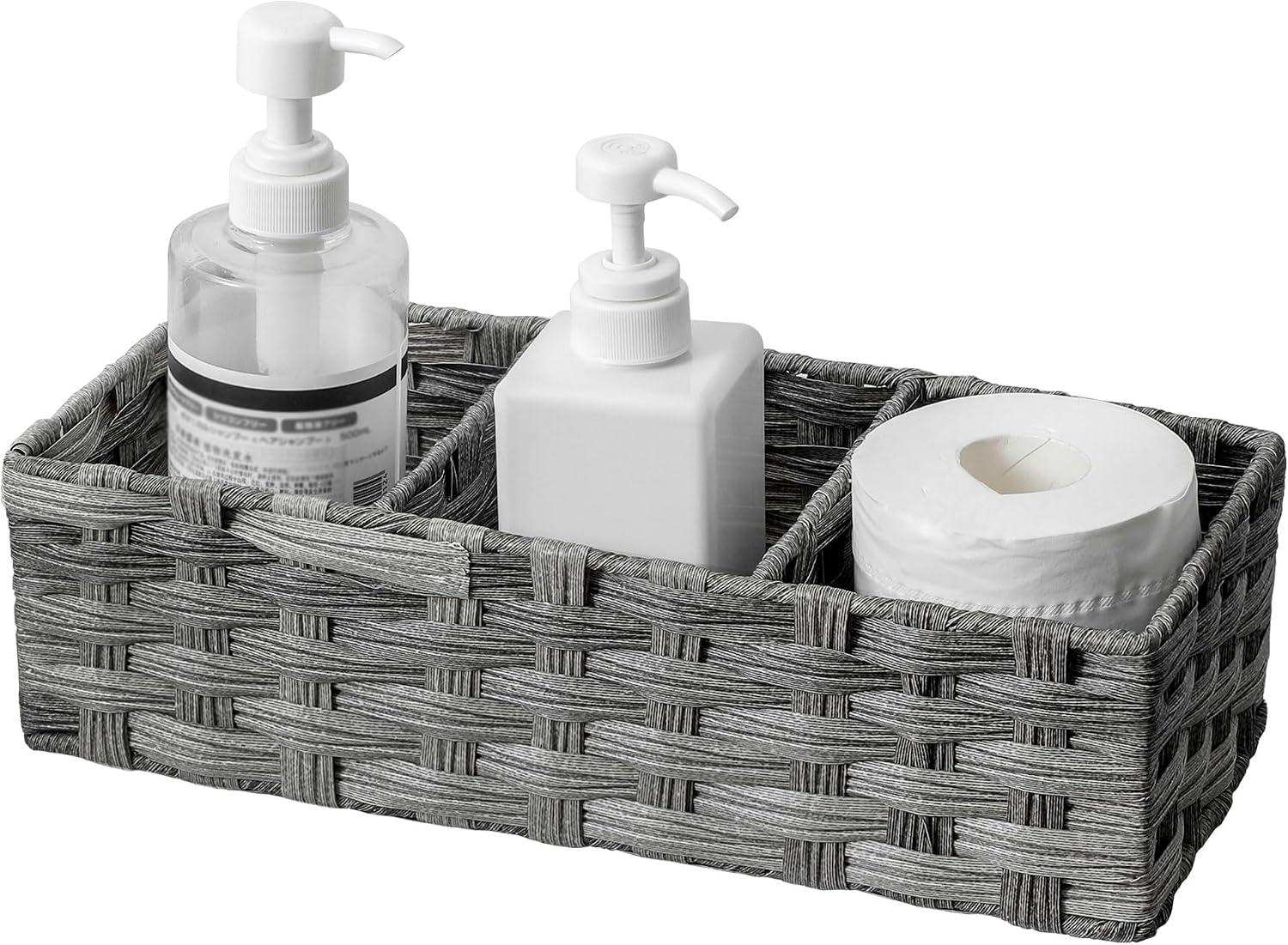 Cesta de mimbre dividida para tanque de inodoro