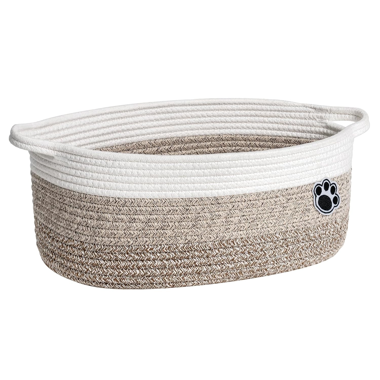 Cesta tejida para mascotas y guarder�a en color marr�n mixto