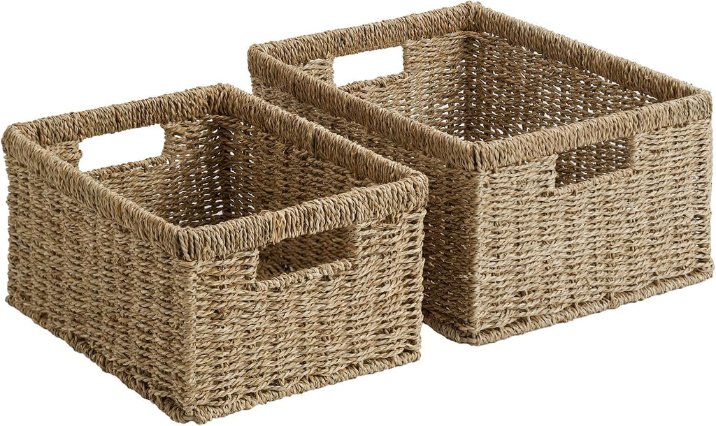 Medium Water Hyacinth Storage Baskets - Set of 2