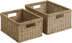 Medium Water Hyacinth Storage Baskets - Set of 2