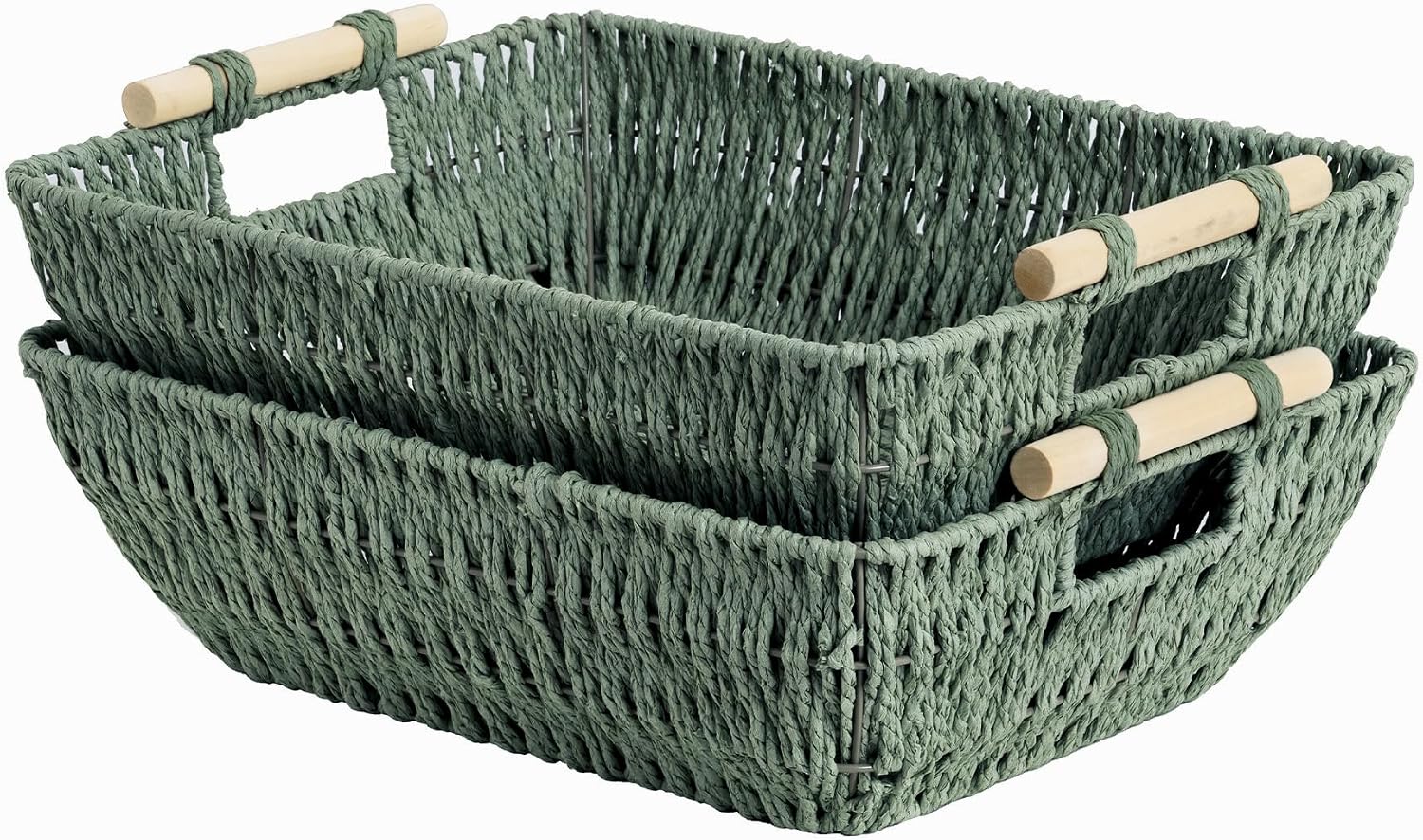 Large Water Hyacinth Storage Baskets - Set of 2