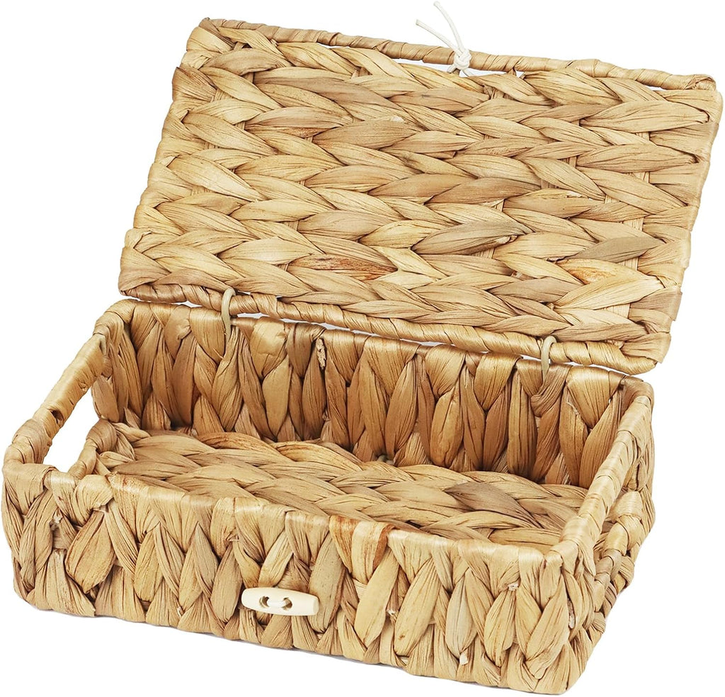 Cesta peque�a de jacinto de agua con tapa